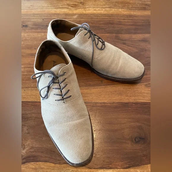 Aldo | Shoes | Aldo Mens Beige Suede Dress Shoes Lace Up  display picture 2